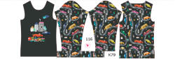 Takoy Panou pentru tricou funcțional copii cu mânecă lungă 116 mașini colorate