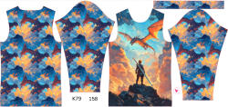 Takoy Panou pentru tricou funcțional copii cu mânecă lungă 158 duel de foc
