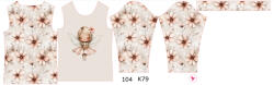 Takoy Panou pentru tricou funcțional copii cu mânecă lungă 104 zâna floare