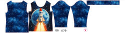 Takoy Panou pentru tricou funcțional copii cu mânecă lungă 86 misiune spațială