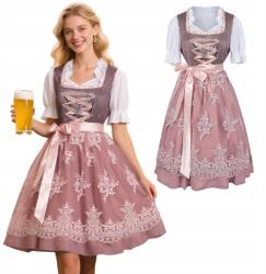  Női Ruha Dirndl Bajor Oktoberfest Hagyományos Hímzett Bordó M (B0F7LD3WBW)