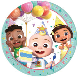  CoComelon Birthday papírtányér 8 db-os 23 cm FSC (PNN97877) - oliviashop