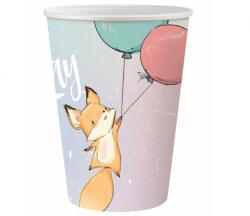  Róka Balloon Happy Birthday papír pohár 6 db-os 270 ml (MLG130331) - oliviashop