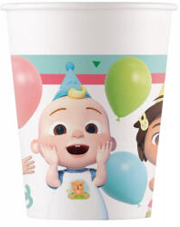 CoComelon Birthday papír pohár 8 db-os 200 ml FSC (PNN97878)