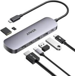 Anker USB-C Hub (7-in-1) - Notebook dokkoló [4K, HDMI] (A83D2)