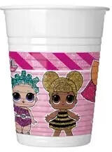  LOL Surprise Glitterati műanyag pohár 8 db-os 200 ml (PNN93555) - oliviashop