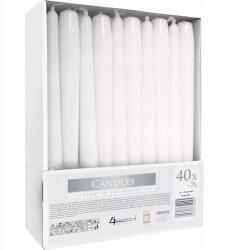 AURA Fehér kúpos gyertya 40 darabos készlet (5906927340005)