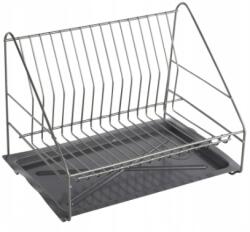 Metpol Edényszárító 1 szintes tálcával ezüst 35cm (5906551041743)