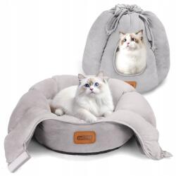 Nobleza Macskafekhely téli puha plüss sátor 2in1 szürke (3ACAE)