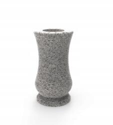 LST Gránit Sírváza Temetőbe Tulipán Világos Szürke 28cm Kerek