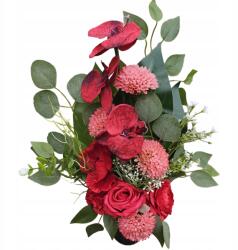  Csokor Piros Orchidea Váza Művirág Sír Temető Prémium (Kwiaty 2.0) - allegro - 8 975 Ft