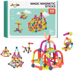 JIANDA Set magnetic de construit MAGNETIC STICKS 68 piese STEM (103417)