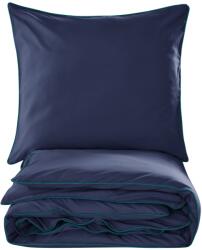  Basic ágyneműhuzat 160x200 gránátkék, türkiz szegéllyel (CM73)