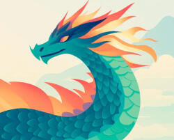 Alkotásutca Sárkány - Számfestő készlet kereten 40x50