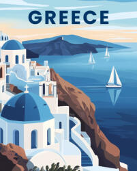 Alkotásutca Görögország - Számfestő készlet kereten 40x50