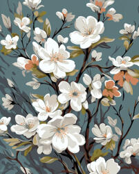 Alkotásutca Cseresznyevirág - Számfestő készlet kereten 40x50