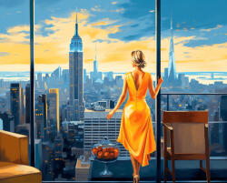 Alkotásutca Arany metropolisz - Számfestő készlet kereten 40x50