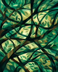 Alkotásutca Lombhullámok - Számfestő készlet kereten 40x50