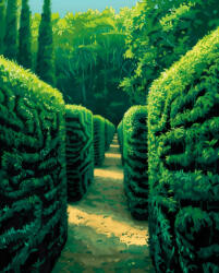 Alkotásutca Végtelen kerti labirintus - Számfestő készlet kereten 40x50