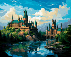 Alkotásutca Smaragd kastély - Számfestő készlet kereten 40x50