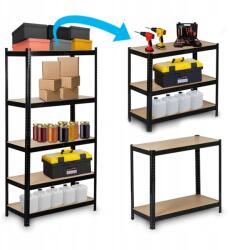 Humberg Tárolószekrény Fém kamragarázshoz 180x90x40 cm Fekete 1325 kg (4813)