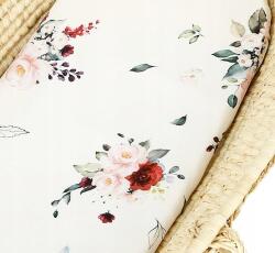  Yosoy 100%-os lepedő bölcsőhöz 80x40 cm Bambusz Japanese Flowers Virágok (5903714405312)