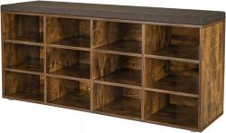 SONGMICS Cipőszekrény Vasagle Endersen 104 cm barna/fekete (LHS012B01)