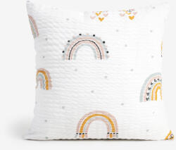 Goldea gyermek krepp párnahuzat - festett szivárványok 45 x 45 cm