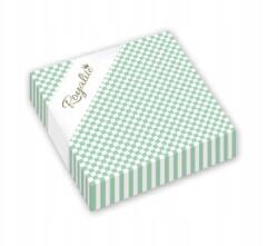 KIK Ebéd Papírszalvéta Menta Kockás 33X33 CM Dekoratív Asztali