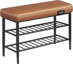 SONGMICS Vasagle Stuart cipősszekrény párnázott paddal, karamellbarna (215986)