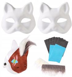  3× Macska arcmaszk Therian Halloween Macska maszk festés Diy