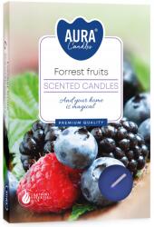 AURA Gyertya tealight forest fruits Erdei gyümölcsök Aura 6 db (p15-13)