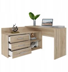 TopEshop Dany Sonoma sarok íróasztal 3 fiókkal funkcionális megoldás (M-MP-B-DAN-DANY-SON)