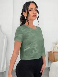 Shein Zöld Rövid Ujjú Felső Ojw S06__M