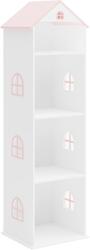 Mobikon Biblioteca camera copii mdf alb roz Casuta 42x35x140 cm (0000403378) Vitrina