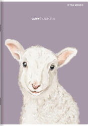 TOP-2000 Brulion Füzet A5 96 Lapos Vonalas Kemény Borító Állatok (4905212640081)