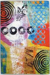 Seta Hali Színes szőnyeg Folklore 80x150 cm Absztrakt Modern Puha Nappali (J361A_FMR15)