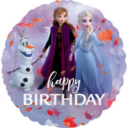 Amscan Balon din folie - Frozen II Happy Birthday cerc