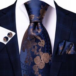  Selyem Jacquard Nyakkendő Szett Mandzsettagombok Párnahuzat Zafír Dió Rózsa (bordowy granatowy czarny zielony złoty gładki)