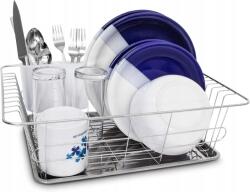 Relaxdays Edénycsepegtető Rozsdamentes acél 39, 5x30, 3x12, 5cm Ezüst (10019096)