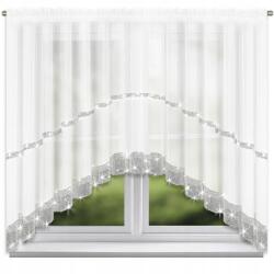 Xzhome Fátyol Cirkóniákkal Díszített Függöny Íves Fehér Szalaggal 500x150 (regerg4rge3)