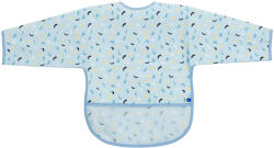 Kikkaboo Непромокаем лигавник с ръкави и джоб Arty Blue Pattern (31303030060) - tary