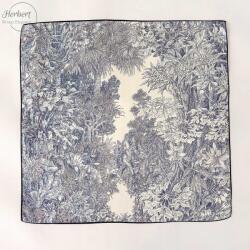  Kétoldalas, luxus 100% eperfa selyem négyzet alakú sál 65x65cm 14 Momme (Herbert)