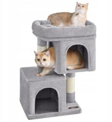 Feandrea Macskaház 2 barlang 2 kaparófa szürke színű puha kivitel (PCT611W01)