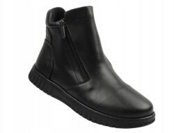  Női Tornacipő Nika Komfort 0363-23665 Fekete Bőr Kényelmes (0363-23665.CZARNY)