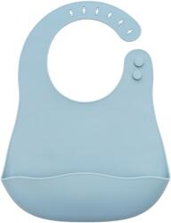 Gigi Kids Szilikon Előke Vízálló Állítható Zseb, Világos Kék (BB-011-11)