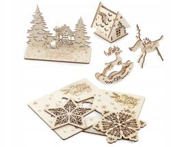  Karácsonyi fa képeslapok halmaza