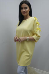 Csinos vállán masnis tunika (sárga) (230732)