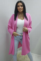  Puha anyagú lezser zsebes kardigán (rózsaszín) (480203)