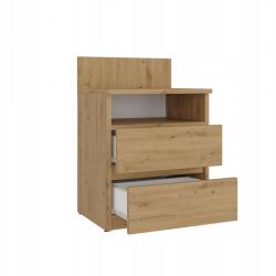 Topeshop Modern Éjjeliszekrény Mályva M1 Artisan tölgy 2 fiókkal (Malwa M1 Dąb Artisan)